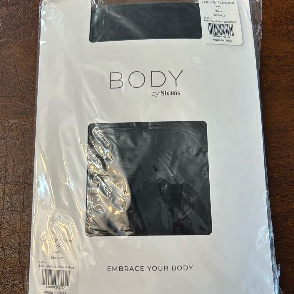 Body by Stems Opaque Tights 120 Denier Size XXL NWT